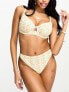 Peek & Beau Fuller Bust Exclusive underwire bikini top in retro flower print