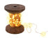 Goobay LED Light Chain "Yarn Bobbin" - small - Fairy lights - Brown - Transparent - Copper - Plastic - Wood - IP20 - Transparent - 100 lamp(s)