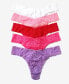 ფოტო #2 პროდუქტის Women's Holiday 5 Pack Original Rise Thong Underwear