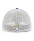 ფოტო #2 პროდუქტის Men's Blue Los Angeles Rams Leather Head Flex Hat