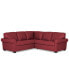 Фото #7 товара Orid 2-Pc. "L"-Shaped Leather Roll Arm Sectional , Created for Macy's