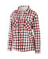 ფოტო #3 პროდუქტის Women's Oatmeal Chicago Bulls Plaid Button-Up Shirt Jacket