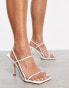 Фото #2 товара Public Desire Rayelle heeled sandals with square toes in white