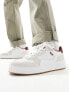 Levi's Glide leather trainer with logo in cream suede mix