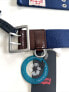 Levi's Workwear Women's Belt Size M Medium Navy Blue Brown Silver New