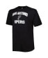 Men's Black San Antonio Spurs Big and Tall Heart and Soul T-shirt