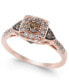 ფოტო #1 პროდუქტის Chocolate by Petite Chocolate and White Diamond Ring (3/8 ct. t.w.) in 14k Rose, Yellow or White Gold