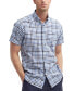 Фото #1 товара Men's Kinson Gingham Short Sleeve Button-Down Shirt