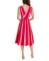 Carolina Herrera Striped A-Line Dress Women's Pink Xs