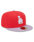 Фото #6 товара Men's Red, Lavender Los Angeles Dodgers Spring Color Two-Tone 59FIFTY Fitted Hat