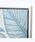 Canvas 2 Piece Coastal Leaves Framed Wall Art Set, 15.75" x 1.13" x 47.25"