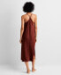 Фото #2 товара Women's Sleeveless Crepe de Chine Nightgown, Created for Macy's