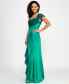 Juniors' One-Shoulder Tulle-Bodice Gown