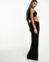 Фото #6 товара ASOS DESIGN slinky cut out maxi dress in black