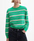 ფოტო #1 პროდუქტის Women's Round-Neck Striped Sweater