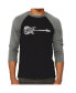 Фото #1 товара Rock Guitar Men's Raglan Word Art T-shirt