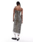 Фото #4 товара Reclaimed Vintage lace trim slip dress in leopard print