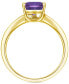 ფოტო #3 პროდუქტის Amethyst (1-1/3 ct. t.w.) & Lab-Grown White Sapphire (1/10 ct. t.w.) Pear Swirl Ring in 14k Gold-Plated Sterling Silver (Also in Additional Gemstones)