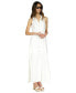 Фото #3 товара Petite Belted Button-Down Linen Maxi Dress