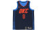 Фото #1 товара Nike NBA SW球迷版 字母数字印花篮球背心 俄克拉荷马城雷霆 威斯布鲁克 0号 男款 信号蓝 / Майка баскетбольная Nike NBA 877216-419