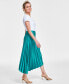 Фото #2 товара Women's Asymmetric Pleated Skirt, Created for Macy's