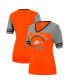 Фото #1 товара Women's Orange, Heathered Gray Oklahoma State Cowboys There You Are V-Neck T-shirt