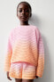 Open-knit dip-dye sweater