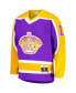 ფოტო #3 პროდუქტის Men's Dave Taylor Purple Los Angeles Kings 1980/81 Blue Line Player Jersey