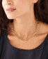 ფოტო #2 პროდუქტის Heritage D Link Gold-tone Stainless Steel Chain Necklace