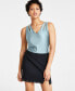 Фото #2 товара Women's V-Neck Cut-Out Bodysuit, Created for Macy's