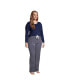 Фото #5 товара Пижама Lands' End Knit Long Sleeve and Pants