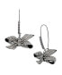 Faux Stone Pave Bow Dangle Earrings