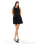 Фото #6 товара ASOS DESIGN poplin skirt mini dress in black