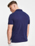 Polo Ralph Lauren slim fit pique polo with red player logo in washed navy