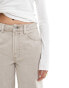 ASOS DESIGN wide leg dad jeans in neutral