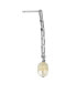 ფოტო #4 პროდუქტის Fresh Water Pearl Chain Drop Earrings in Gold Over Silver Plated