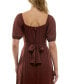 ფოტო #7 პროდუქტის Juniors' Crochet-Trim Tie-Back Midi Dress