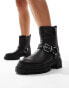 Фото #1 товара ALDO Harlly Flat Biker Ankle boot in Black