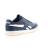 Reebok Club Memt Mens Blue Lace Up Leather Lifestyle Sneakers Shoes