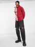 Фото #3 товара Худи спортивное ASOS DESIGN – Оверсайз-толстовка в красном с батиковым узором