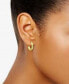 Small Textured Hoop Earrings in 18k Gold-Plated Sterling Silver, 3/4" Created for Macy's