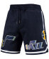Фото #2 товара Men's Navy Utah Jazz Chenille Shorts