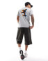 Фото #1 товара PS Paul Smith t-shirt with skateboard front and back print in grey