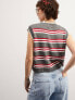 ASOS DESIGN crop knitted waistcoat in stripe