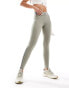 Adidas Performance Hyperglam Full-Length leggings in green Silberner Kieselstein/graue Sechs, L - фото #1