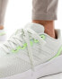 adidas Running Runfalcon 3.0 in white and lime green