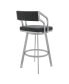 Фото #3 товара Scranton Swivel Modern Metal and Faux Leather Bar and Counter Stool