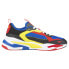 Фото #1 товара Puma RsFast Limiter Lace Up Mens Black, Blue, Red, Yellow Sneakers Casual Shoes