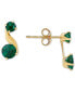 Emerald Swirl Drop Earrings (3/4 ct. t.w.) in 10k Gold