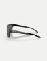 Фото #2 товара Oakley sylas rectangle polarised sunglasses in black with grey mirrored lens in matte black